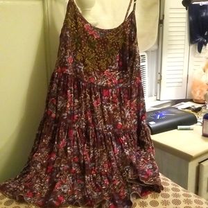 Vintage Free People Tiered Sundress with Metal Detail. S